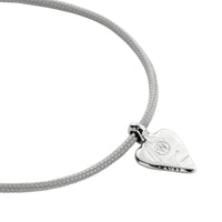 Silver Mini Heart Sailing Rope with Paw Print