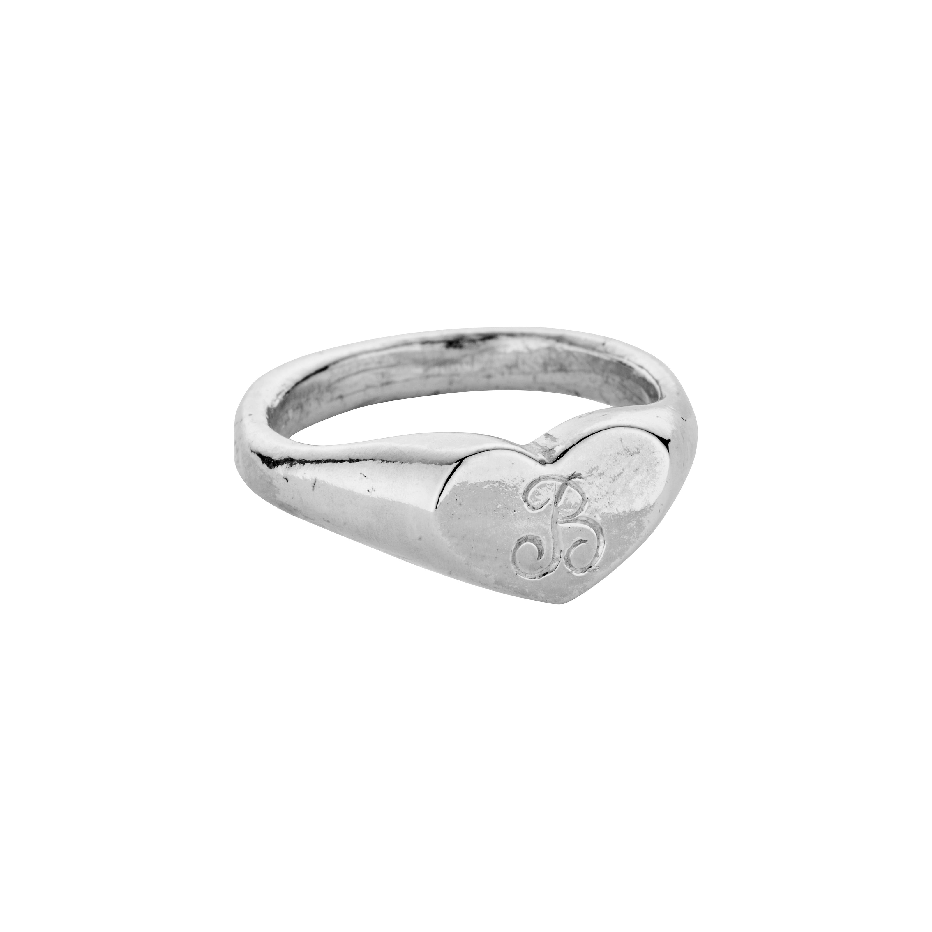 Silver Sweetheart Signet Ring