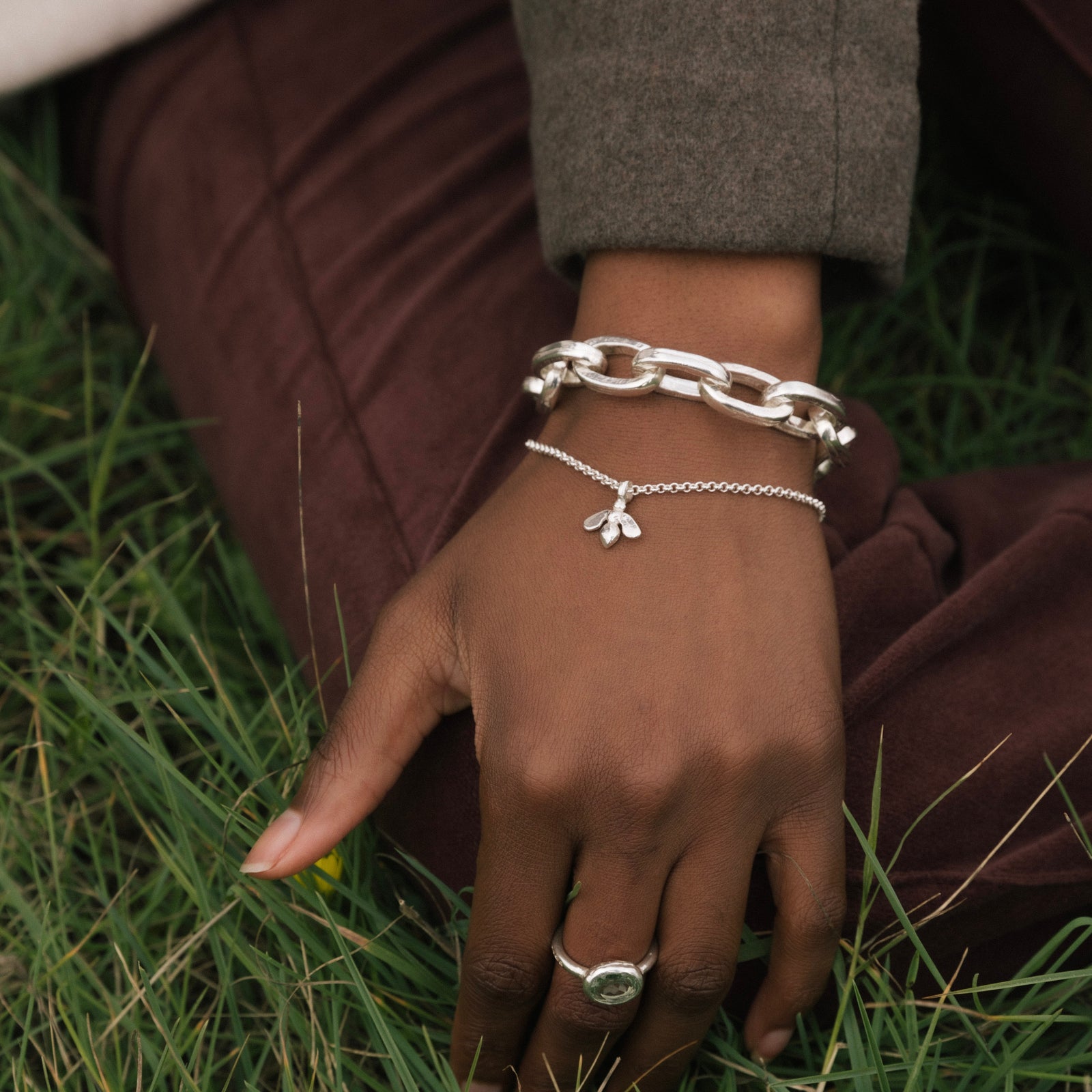 Silver Mini Honey Bee Chain Bracelet