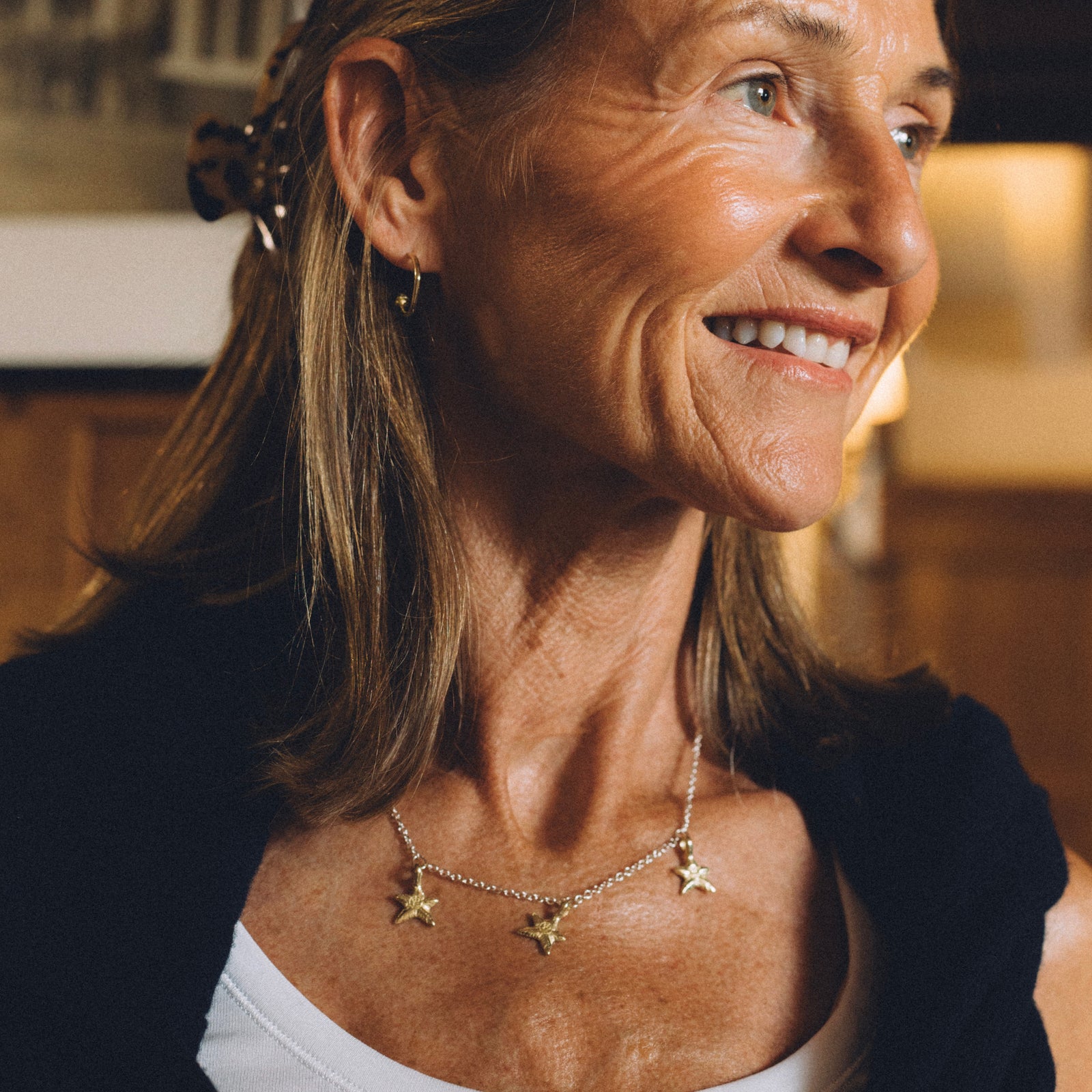 Silver & Gold Trio Mini Star Necklace