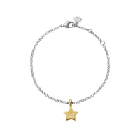 Silver & Gold Guiding Star Chain Bracelet