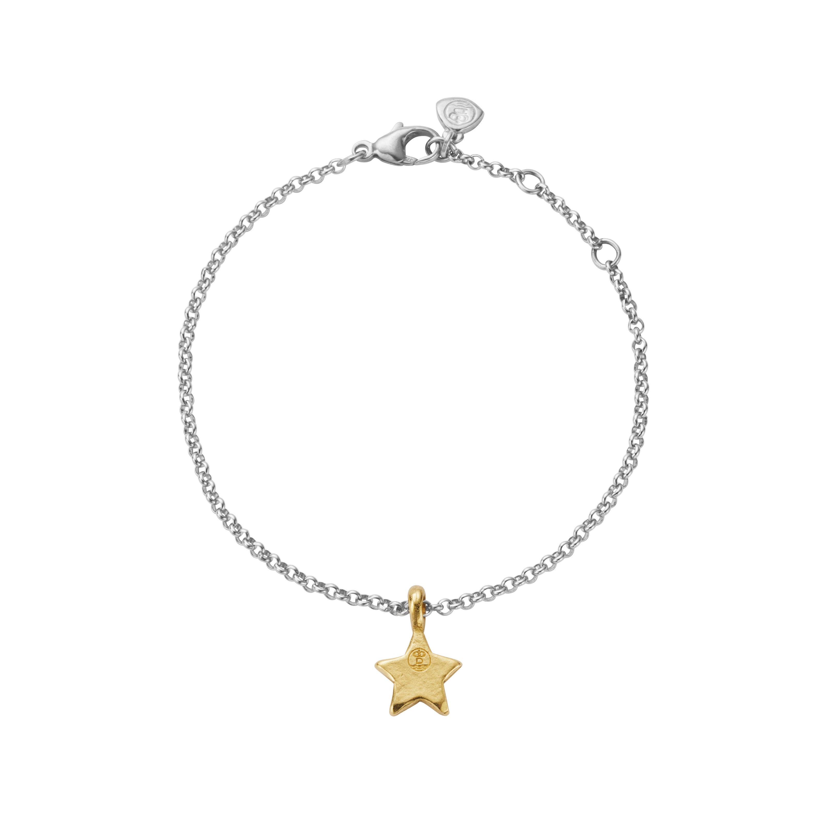 Silver & Gold Guiding Star Chain Bracelet