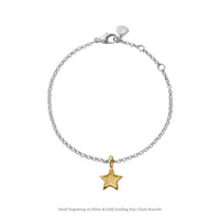 Silver & Gold Guiding Star Chain Bracelet