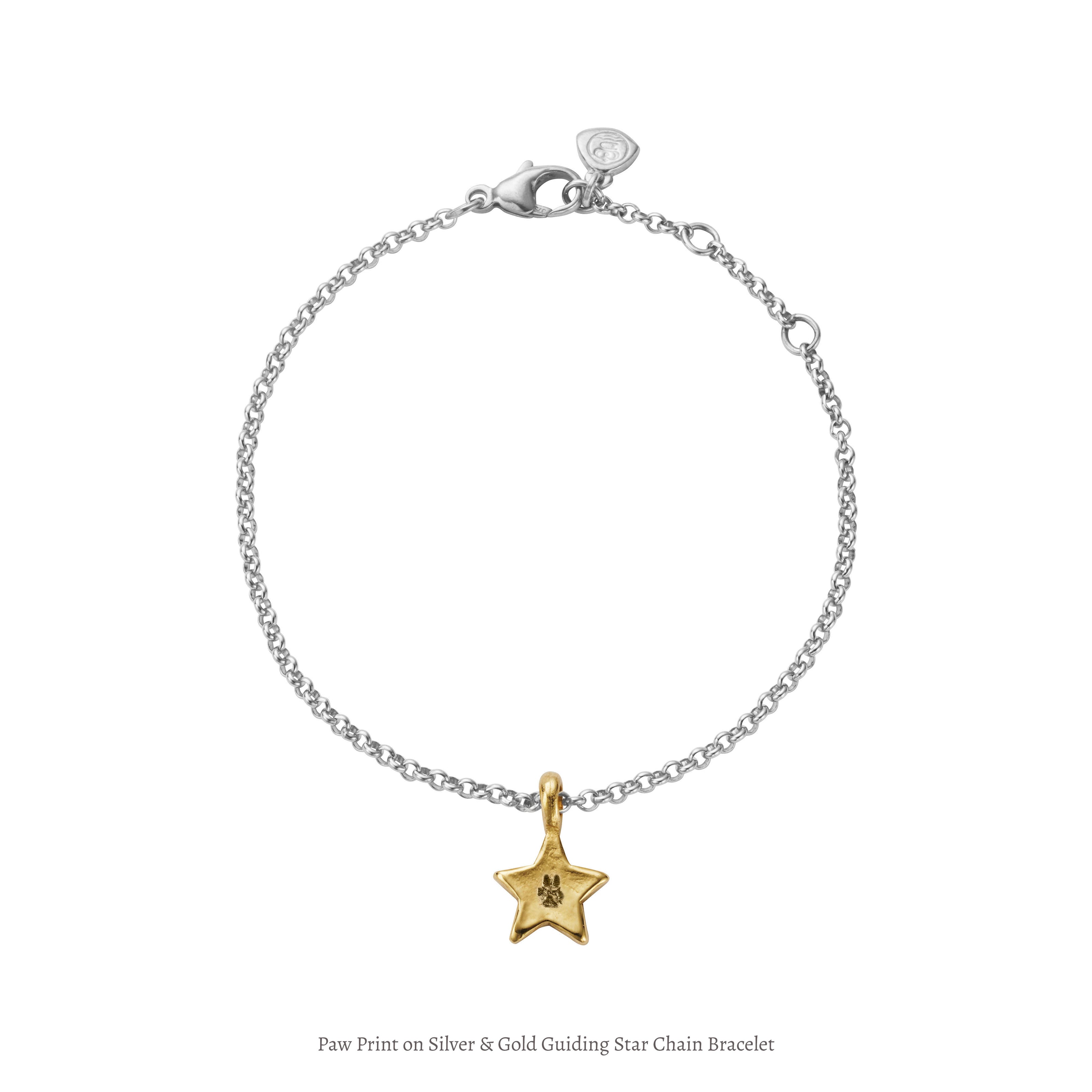 Silver & Gold Guiding Star Chain Bracelet