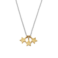 Silver & Gold Trio Guiding Star Necklace