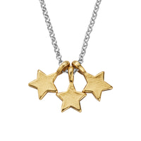 Silver & Gold Trio Guiding Star Necklace