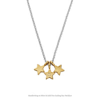 Silver & Gold Trio Guiding Star Necklace