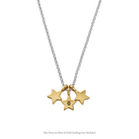 Silver & Gold Trio Guiding Star Necklace