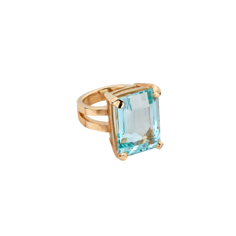 NAIA Gold Aquamarine Ring