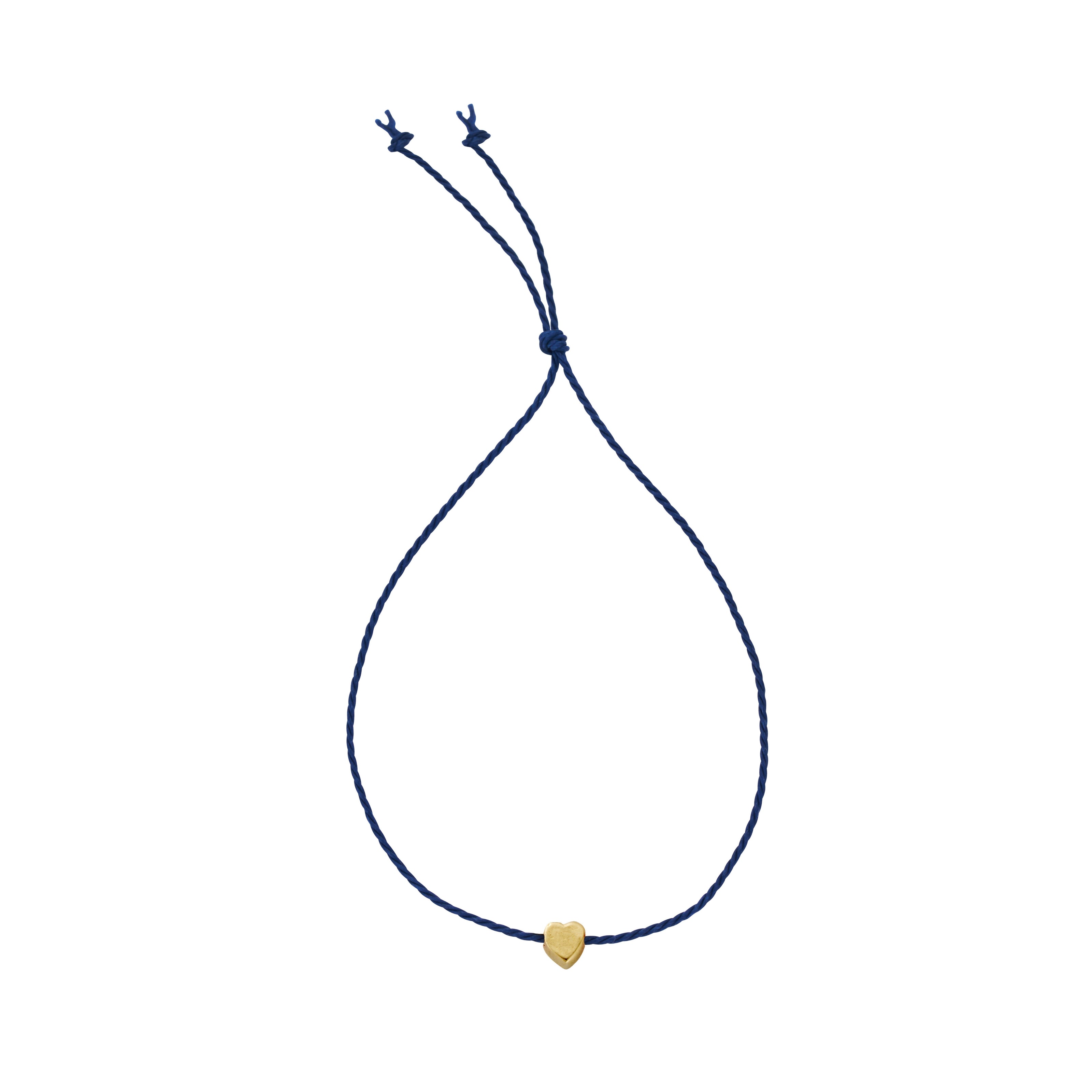Gold Tiny Heart Cord Bracelet