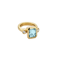 NERINE Gold Aquamarine &  Diamond Ring