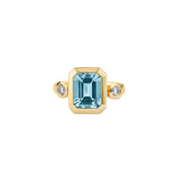 NERINE Gold Aquamarine &  Diamond Ring