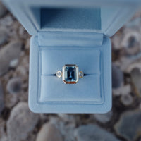 NERINE Gold Aquamarine &  Diamond Ring