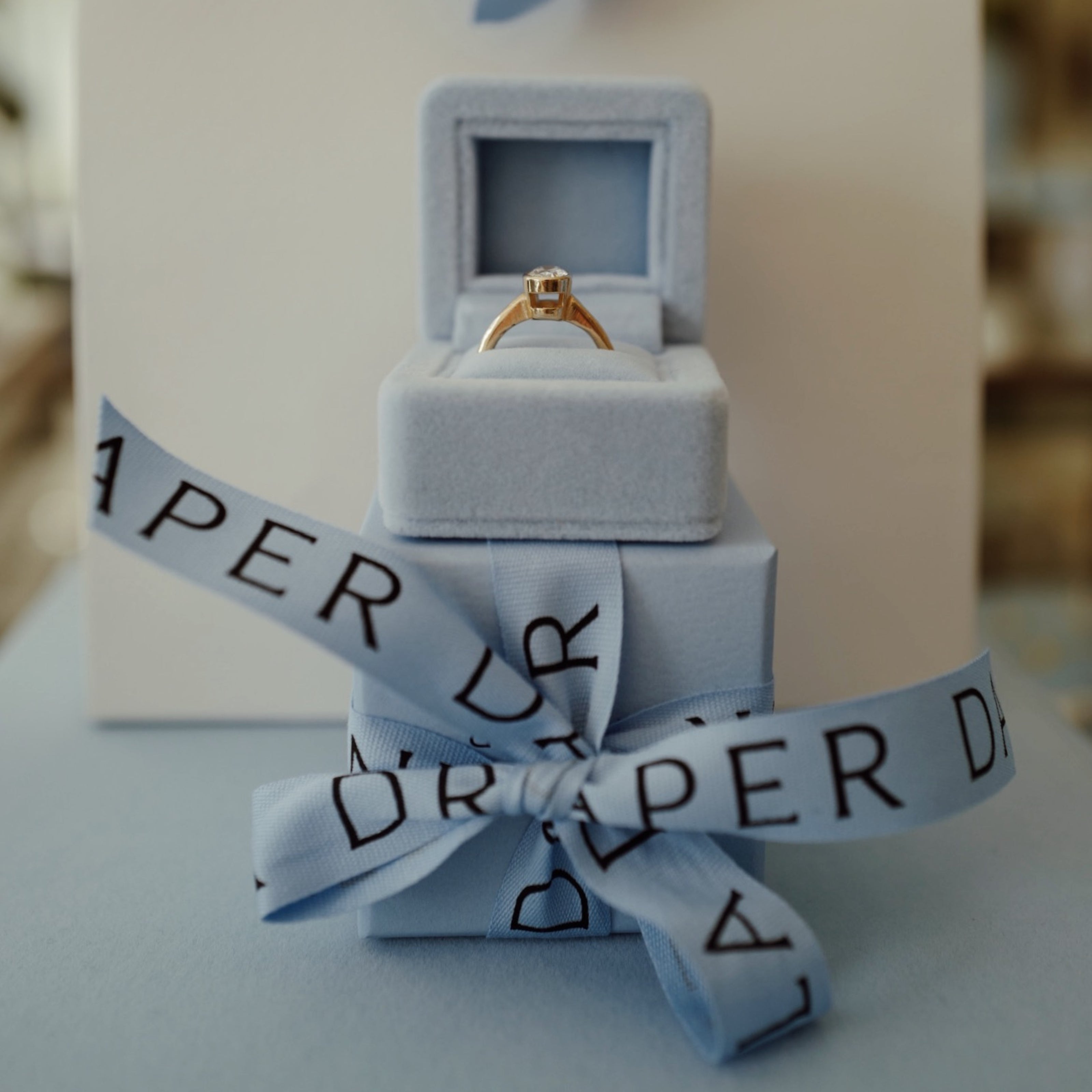 Bespoke Velvet Engagement Ring Box