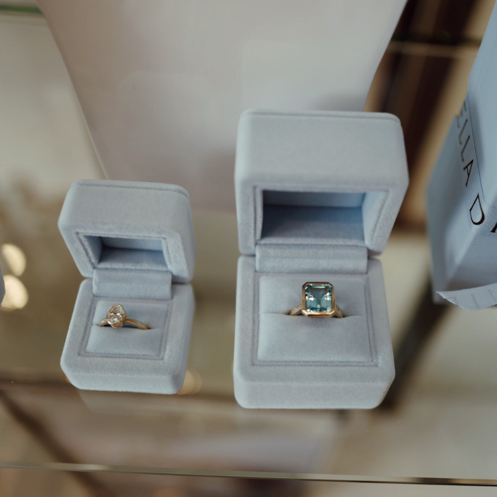 Large Bespoke Velvet Ring Box