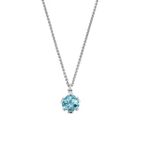 NILAK White Gold Aquamarine & Diamond Necklace