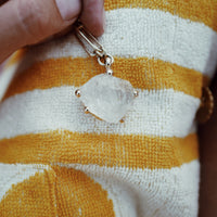 No.6 Gold Rock Crystal Pendant Necklace