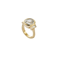NURA Gold White Sapphire & Diamond Ring