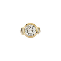 NURA Gold White Sapphire & Diamond Ring