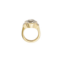 NURA Gold White Sapphire & Diamond Ring