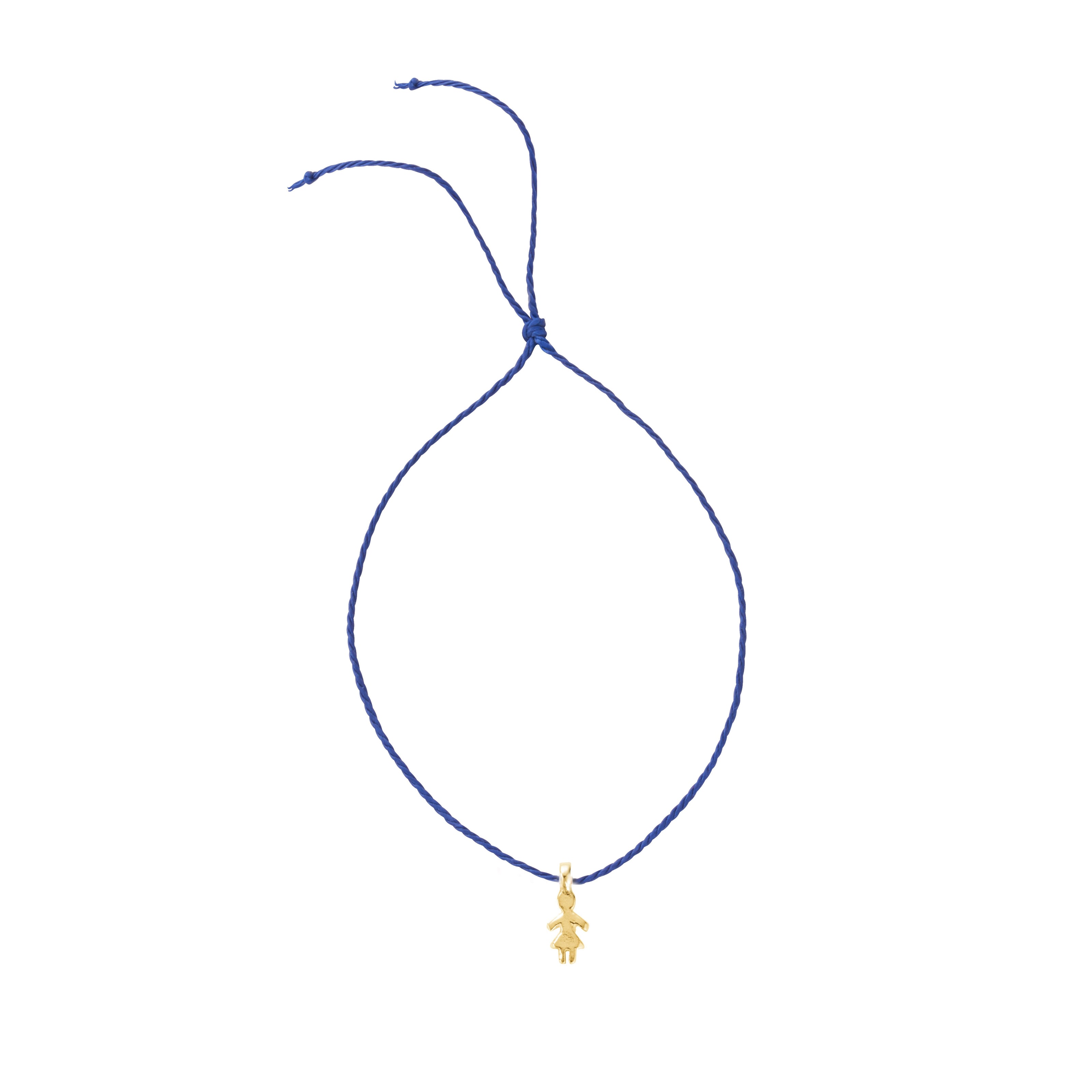 Gold Little Girl Cord Bracelet