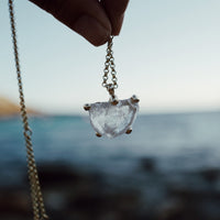 No.9 Gold Rock Crystal Pendant Necklace