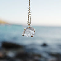 No.10 Gold Rock Crystal Pendant Necklace