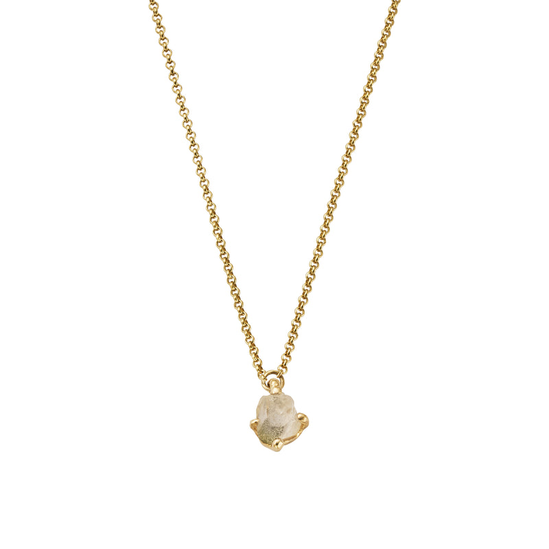 No.15 Gold Rock Crystal Pendant Necklace