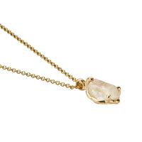 No.14 Gold Rock Crystal Pendant Necklace