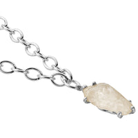 No.19 Silver Rock Crystal Pendant Sylt Chain Necklace