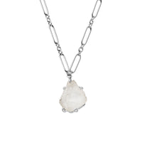 No.24 Silver Rock Crystal Pendant Necklace