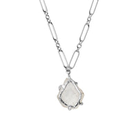 No.24 Silver Rock Crystal Pendant Necklace