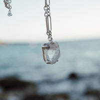 No.25 Silver Rock Crystal Pendant Necklace