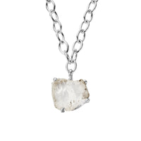 No.23 Silver Rock Crystal Pendant Sylt Chain Necklace