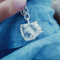 No.23 Silver Rock Crystal Pendant Sylt Chain Necklace