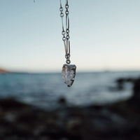 No.26 Silver Rock Crystal Pendant Necklace