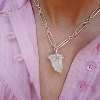 No.26 Silver Rock Crystal Pendant Necklace