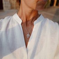 No.29 Silver Rock Crystal Pendant Necklace