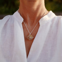 No.30 Silver Rock Crystal Pendant Necklace