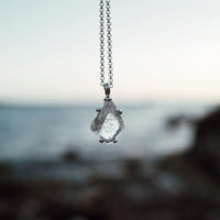No.34 Silver Rock Crystal Pendant Necklace