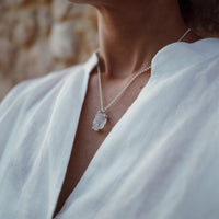 No.31 Silver Rock Crystal Pendant Necklace
