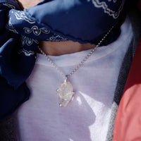 No.35 Silver Rock Crystal Pendant Necklace