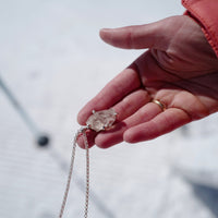 No.35 Silver Rock Crystal Pendant Necklace