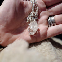 No.35 Silver Rock Crystal Pendant Necklace