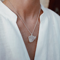 No.33 Silver Rock Crystal Pendant Necklace