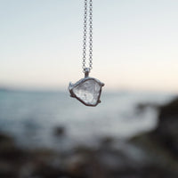 No.33 Silver Rock Crystal Pendant Necklace