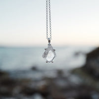 No.34 Silver Rock Crystal Pendant Necklace