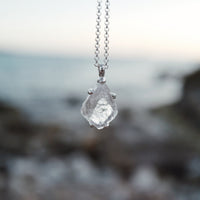 No.34 Silver Rock Crystal Pendant Necklace