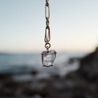 No.7 Gold Rock Crystal Pendant Necklace