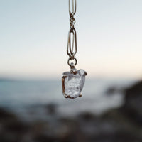 No.7 Gold Rock Crystal Pendant Necklace
